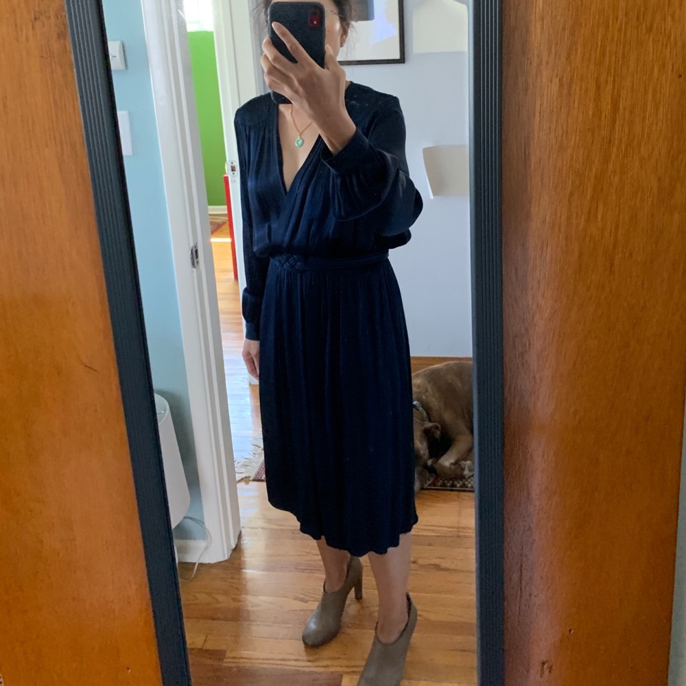 L’agence long-sleeved wrap dress, size 4